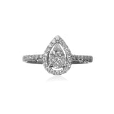 Anel Solitário Brilhantes Illusion Gota 0.56 CT