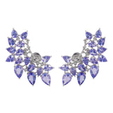 Brinco Ear Cuff Tanzanita e Brilhantes 6,03 CT – vista frontal