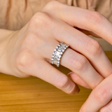 Meia Aliança Diamantes Baguete e Brilhantes Suria – modelo