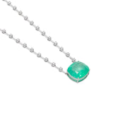 Colar Esmeralda Colombiana Cushion e Brilhantes 9.94 CT