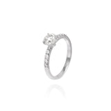 Anel Solitário Diamante com Brilhantes 0.74 CT