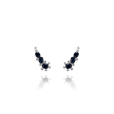 Brinco Ear Cuff Safiras e Brilhantes 5.6 CT