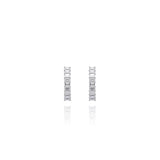 Brinco Meia Argola Diamantes Emerald Cut 3.4 CT