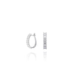 Brinco Meia Argola Diamantes Emerald Cut 3.4 CT