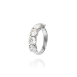 Meia Aliança Diamantes Brilhantes 3.5 CT