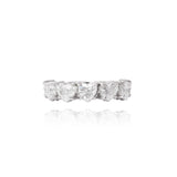 Meia Aliança Diamantes Coração  2.04 CT