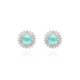Brinco Cushion Turmalina Paraíba e Brilhantes 12.55 CT