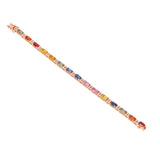 Pulseira Safiras Coloridas e Brilhantes 11 C