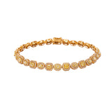 Pulseira Diamantes Fancy Yellow e Brilhantes 5.35 CT