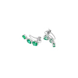 Ear Cuff Esmeraldas e Brilhantes 5.5 CT