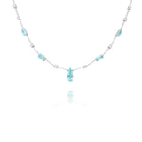 Colar Turmalina Paraíba e Brilhantes 4.83 CT