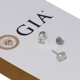 Brinco Solitário  Oval Diamantes Brilhantes 2.36 CT