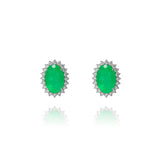 Brinco Oval Esmeralda Colombiana e Brilhantes 19.2 CT