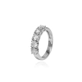 Meia Aliança Diamantes Brilhantes 2 CT