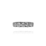 Meia Aliança Diamantes Brilhantes 2 CT