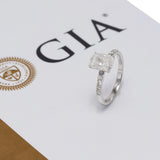 Anel Solitário Diamante Cushion e Brilhantes 1.95 CT