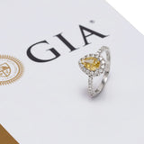 Anel Gota Fancy Yellow e Brilhantes 1.74 CT