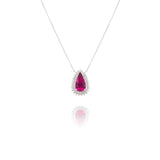 Colar Gota Rubelita e Brilhantes 7.2 CT