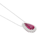 Colar Gota Rubelita e Brilhantes 7.2 CT