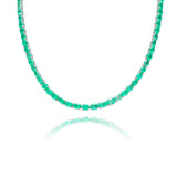 Colar Riviera Oval Esmeralda Colombiana 33.5 CT