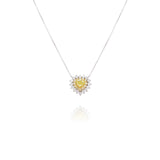 Colar Coração Diamante Fancy Yellow e Brilhantes 2.04 CT