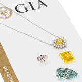 Colar Coração Diamante Fancy Yellow e Brilhantes 2.04 CT