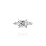 Anel Solitário Three Stone Princess 3.7 CT