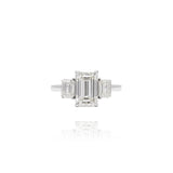 Anel Three Stone Diamante Emerald 3.31 CT