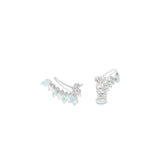 Brinco Ear Cuff Navetes Turmalina Paraíba e Diamantes 2.76 CT