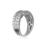 MEIA ALIANÇA BAGUETES E BRILHANTES 2.1 CT