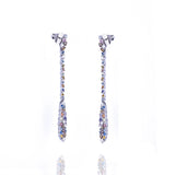 BRINCO CASCATA SAFIRAS COLORIDAS E BRILHANTES 2.3 CT
