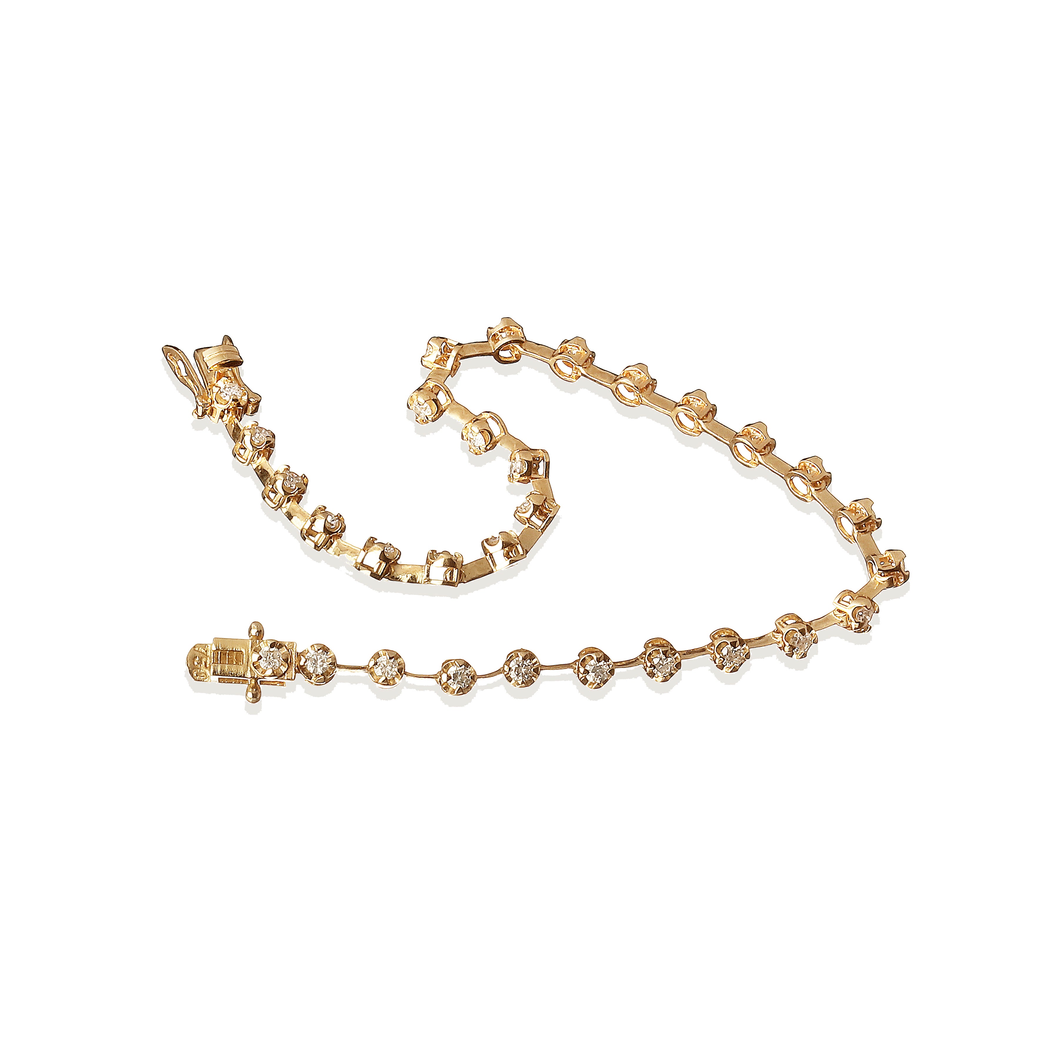 Pulseira Riviera Brilhantes 1,3 CT Suria – vista lateral