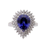 ANEL GOTA TANZANITA E BRILHANTES 4.3 CT