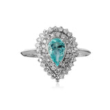 ANEL GOTA TURMALINA PARAÍBA E BRILHANTES 1.6 CT