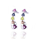 BRINCO EAR CUFF COLOR PEDRAS BRASILEIRAS E BRILHANTES 8 CT